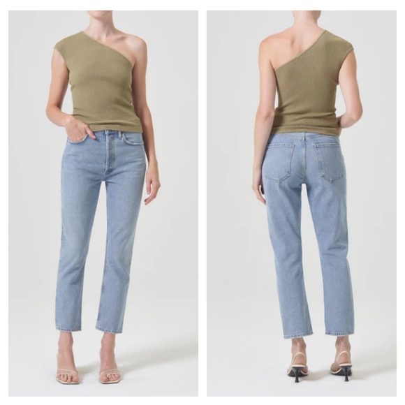 Agolde Light Blue Straight Leg Jeans
